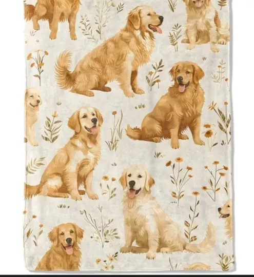 Golden Retriever Fleece Blanket