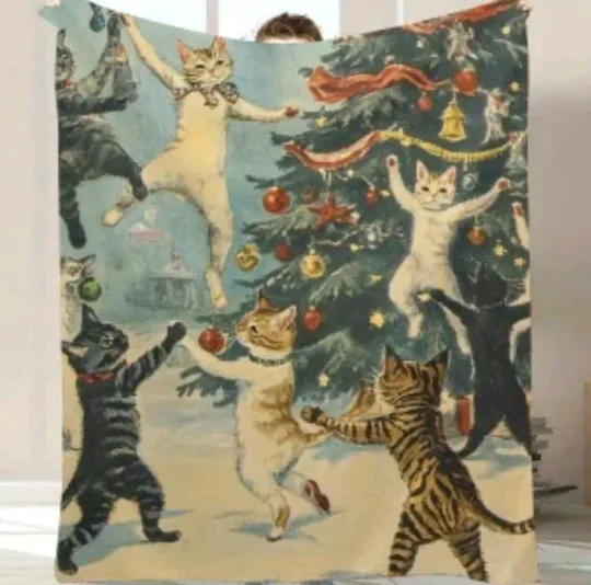 Discover Small Christmas Fleece Cat Blanket