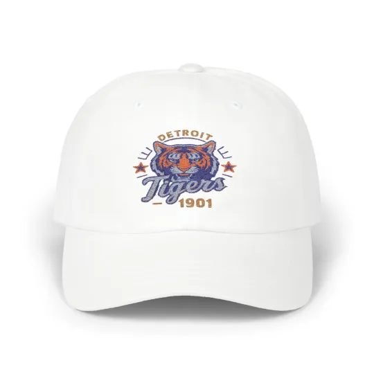 Discover Vintage Detroit Tigers Embroidered Hat 1901 Logo Stitch, Adjustable Fit