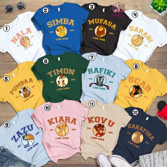Discover The Lion King Matching Shirts, Lion King Group Shirt, Lion King Family Shirts, Lion Ling T-shirt, Simba Mufasa Timon Pumbaa, Hakuna Matata