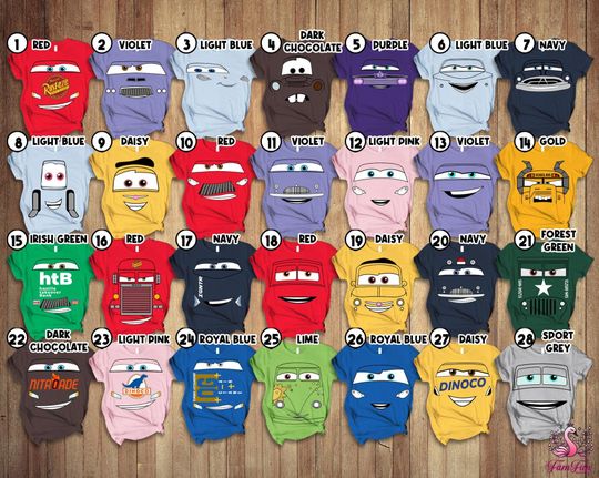 Discover Cars Halloween Costume T-shirt, Halloween Group Shirts, McQueen Hudson Mater Costume Shirt, Halloween Costume Party, Cars Matching Tees
