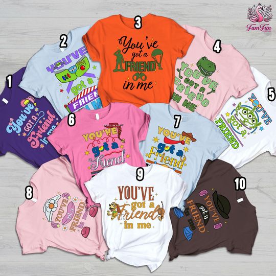 Discover Toy Story You've Got A Friend In Me Group Matching Shirts, Toy Story Halloween Costume Shirt, Toy Story Group Shirts, Friends Matching Tees