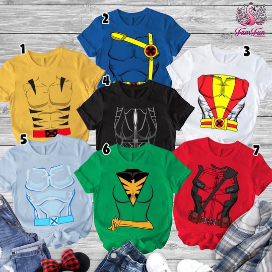 Discover X-men Halloween Costume Shirt, Super Heroes Halloween Costume, Halloween X-men Costume Tee, Wolverine Deadpool Storm X-men Shirt