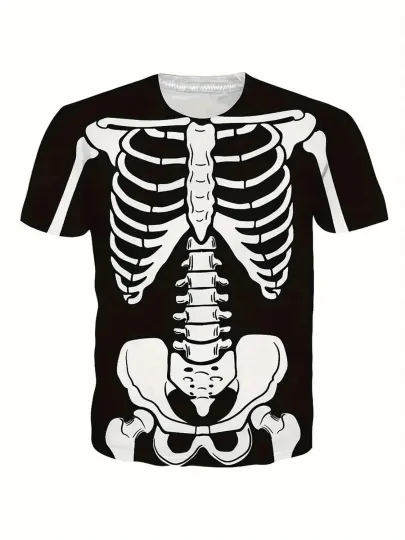 Discover Halloween 3D Skull Graphic T-Shirt All Over Print T-shirt