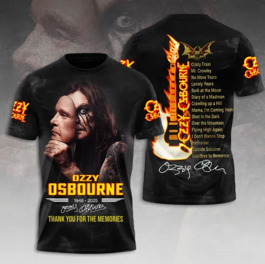 Discover Black Sabbath X Ozy Osbourne Thank You 3D T-Shirt