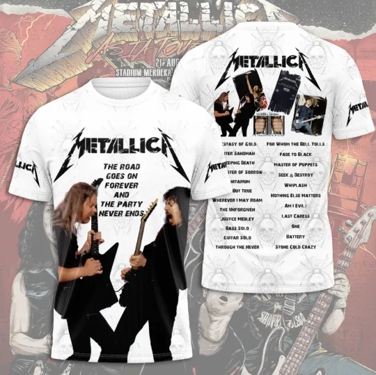 Discover Met The Road Goes On Forever And The Party Never Ends 3D T-Shirt