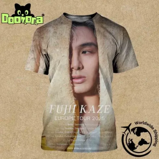 Discover Fujii Kaze Europe Tour Dates 2025 Fan Gifts All Over Print 3D Shirt
