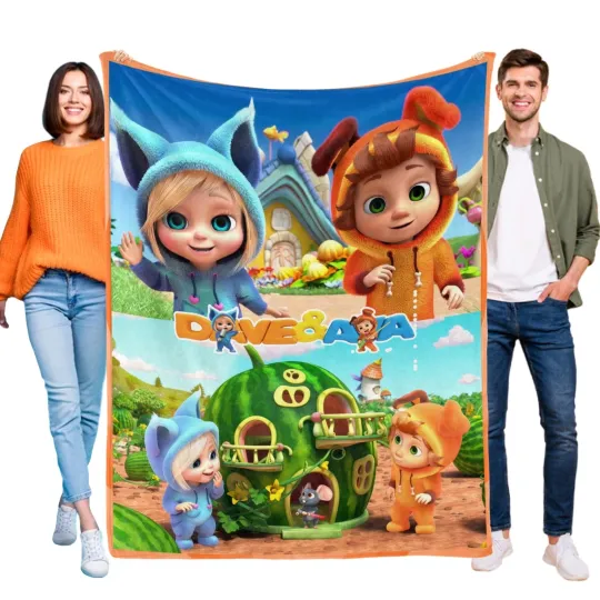 Discover Dave and Ava Fleece Blanket Soft Bed Sofa Throw