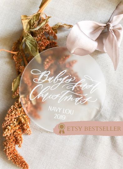 Discover Acrylic Baby's First Christmas Ornament 2024, My First Christmas Ornament, Engraved Frosted Acrylic Baby's Ornament, My First Christmas Gift
