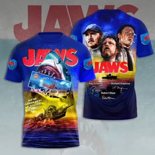 Discover Jaws 3D Apparel 3D Shirt, 50 Years 2025