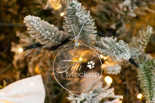 Discover Clear Ornament Mockup, Christmas Ornament Mockup, Round Ornament Mockup, Acrylic Ornament Mockup