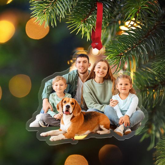 Discover Custom Christmas Acrylic Photo Ornament, Christmas Tree Hanging Ornament, Ornament from a Picture, Personalized Christmas Gifts