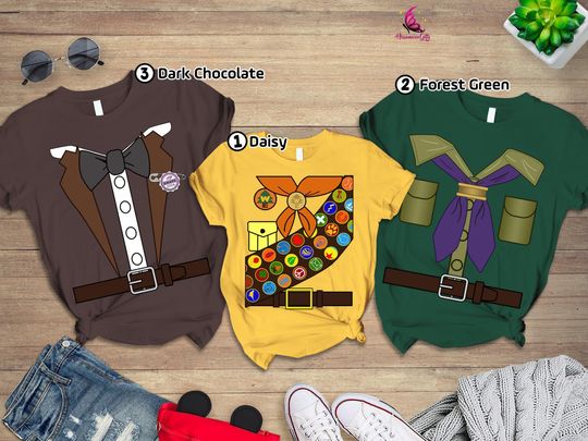 Discover Carl And Ellie Up Costume Shirt | Pixar Up Movie | Halloween Costume Matching Shirt