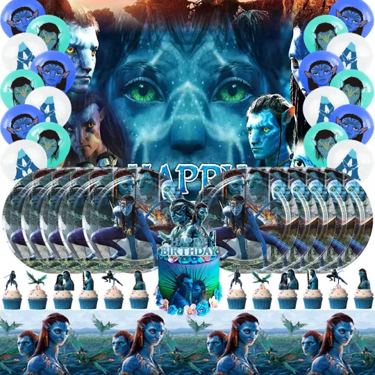 Discover Avatar Party Supplies Fleece Blanket Set with Plates