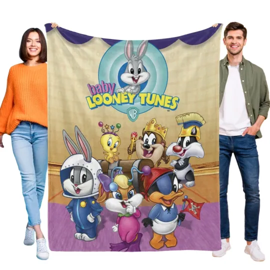 Discover Baby Looney Tunes Flannel Blanket Bed Sofa Couch Throw Gift for Kids Cartoon
