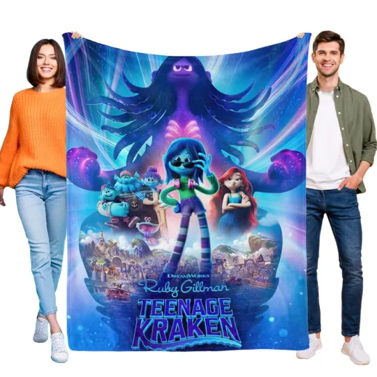 Discover Ruby Gillman Teenage Kraken Fleece Blanket Cartoon Plush Throw Bed Room Decor