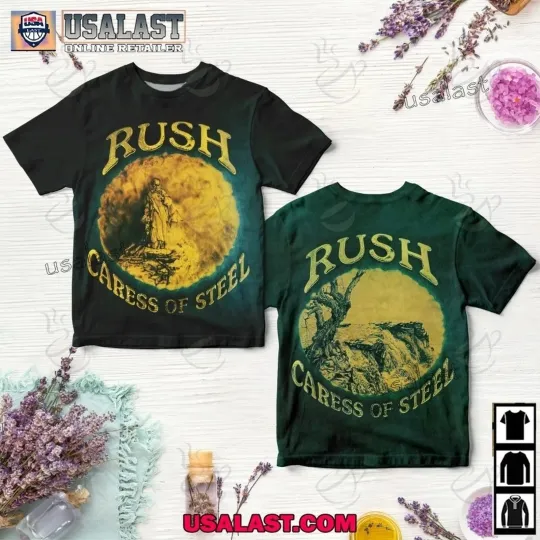 Discover Rush Caress of Steel Album Cover 3D T-Shirt All size S-5XL