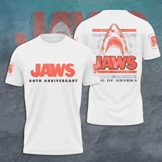 Discover Jaws 3D Shirt 50th Anniversary King of Sharks