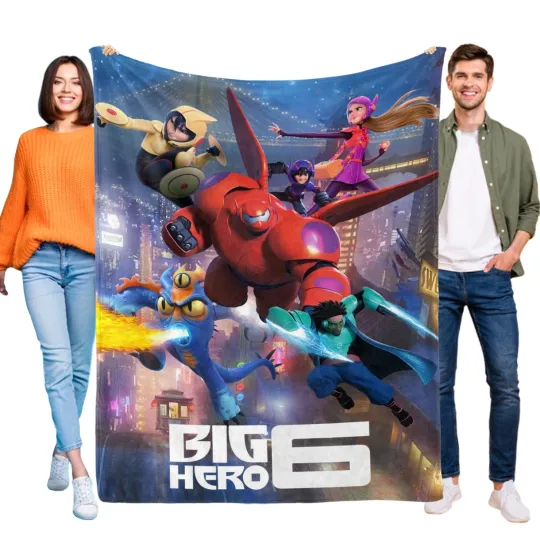 Big Hero 6 Fleece Blanket, Soft Bed & Sofa Throw, Kids Birthday Gift