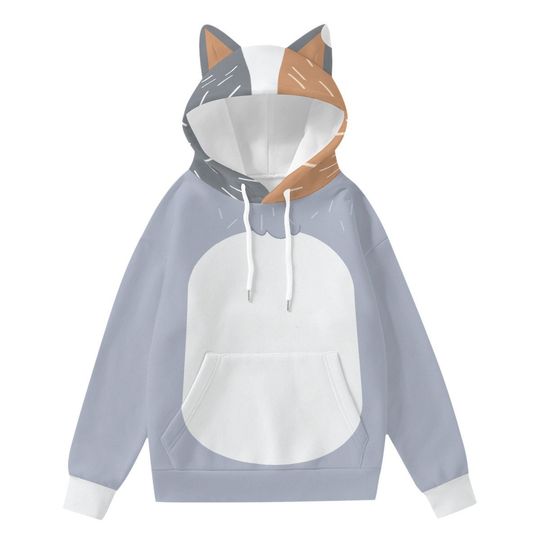Discover Gray Grandpa Costume Hoodie - Halloween - Adult Hoodie With Decorative Dog or Cat Ears