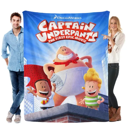 Discover Captain Underpants Blanket Soft Bed Sofa Throw Cozy Lightweight Birthday Gift