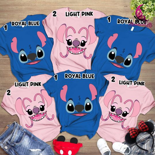 Family Angel Shirt | Stitch And Angel Shirt | Stitch Costume Shirt | Family Costume Shirt