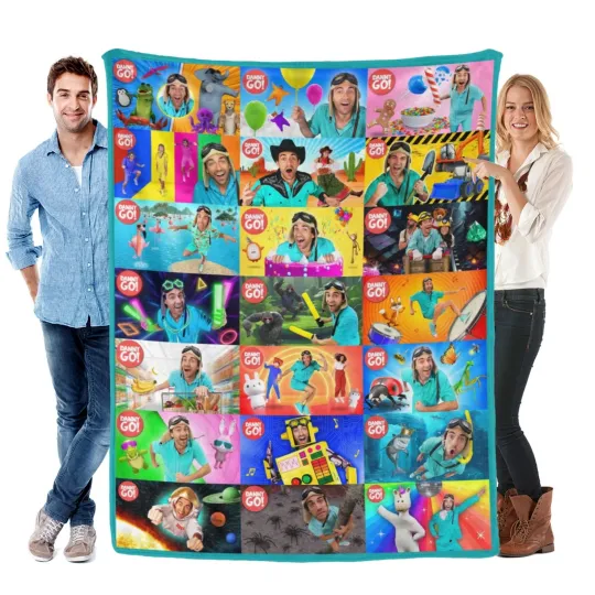 Discover Danny Go Flannel Blanket for Bed Sofa Couch Office Throw Birthday Gift