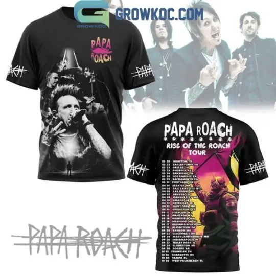 Discover Papa Roach Rise Of The Roach 2025 The Schedule Of Greatness 3D T-Shirt