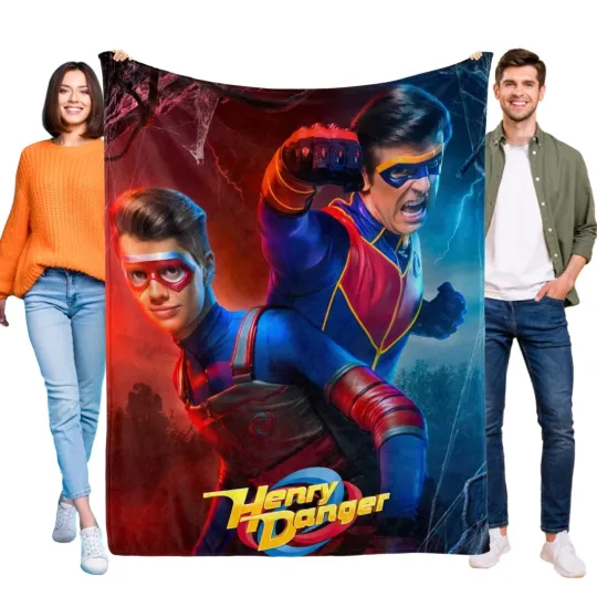 Discover Henry Danger Fleece Blanket for Kids, Soft Sofa & Bed Throw, Birthday Gift