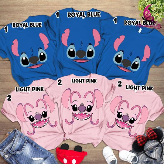 Discover Stitch And Angel Shirt | Angel Custom Shirt | Stitch And Angel Couple Tee