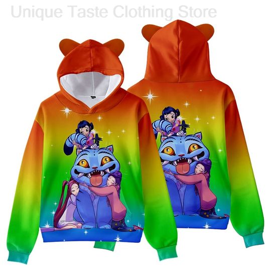 Discover KPop Demon Hunters Cat Ears Hoodies HUNTR/X Rumi Mira Zoey Derpy Cartoon Cute Fashion Hoodie Men Women Autumn Loose Sweatshirt
