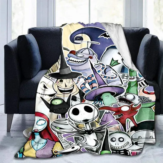 Discover Ultra Soft Cozy Halloween Skull Print Fleece Blanket
