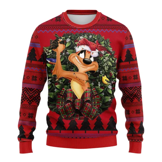 Discover Lion King Timon Ugly Christmas Sweatshirt