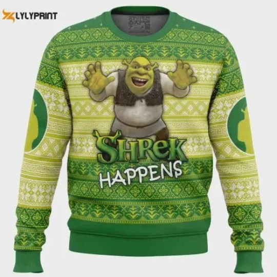 Shrek Happens Ugly Christmas Sweater