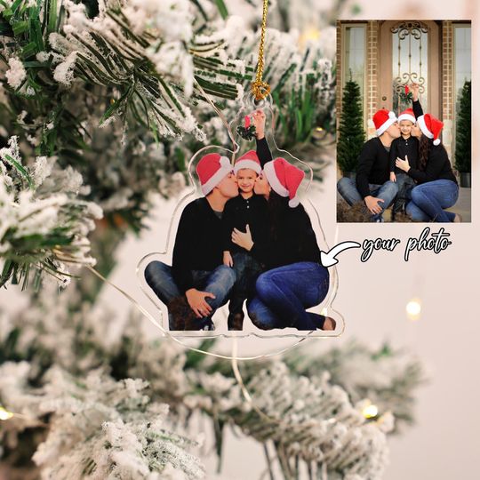 Discover Custom Photo Ornament For Family,Personalized Picture Ornament,Funny Christmas Ornament,Acrylic Ornaments,2024 Christmas Decor,Holiday Gifts