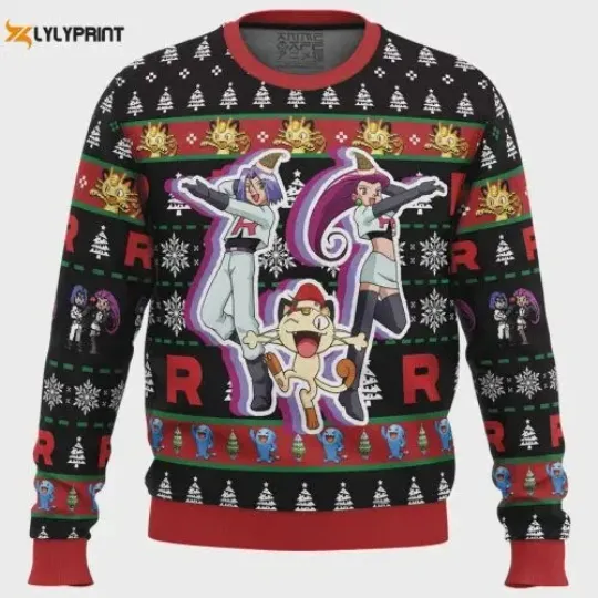 Discover Team Rocket PKM Ugly Christmas Sweater for Men and Women