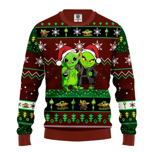 Discover Funny Character Ugly Christmas Sweater with Cup Noel