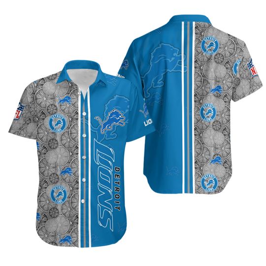 Detroit Lions Hawaiian Shirt Lemon Slices Nice Hawaiian Shirts