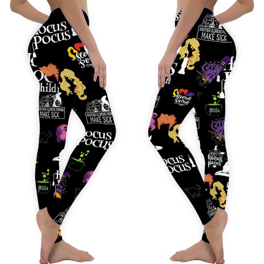 Halloween Hocus Pocus Hoodie, Hocus Pocus Quotes Leggings, Sanderson Sisters Shirt, Disney Witches Yoga Pants, Halloween Outfit For Her