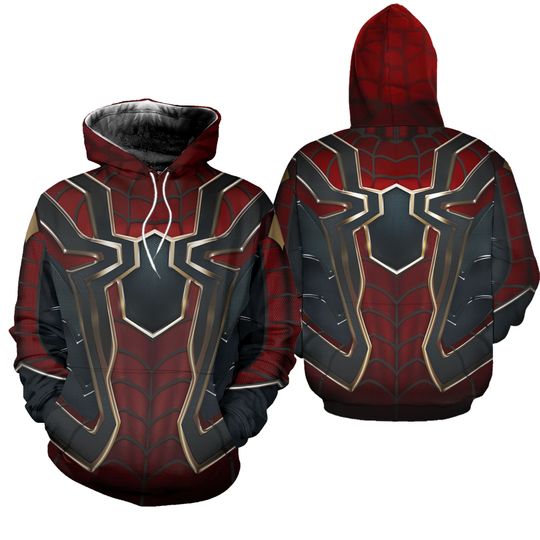 Infinity War Iron Spider Hoodie Sweatshirt Pullover Spiderman Cosplay Costume
