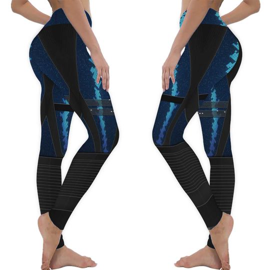 Gamora Blue and Black Leggings, Guardians of the Galaxy Cosplay, Gamora Costume, Marvel Leggings for Women, Disney Costume Cosplay Leggings