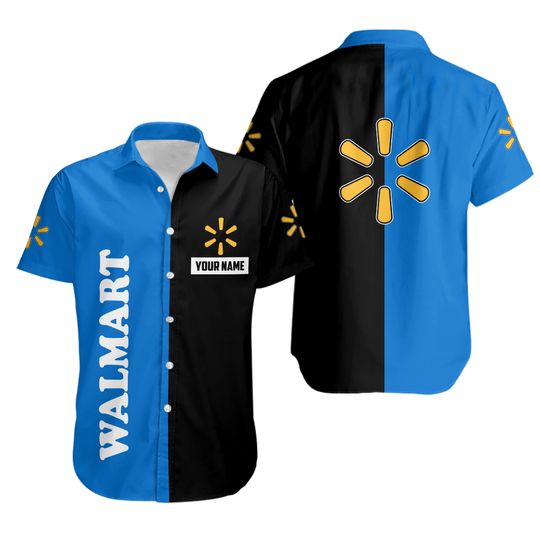 Custom Name WALMART Brand Surfboard 3D Hawaiian Shirt For Summer