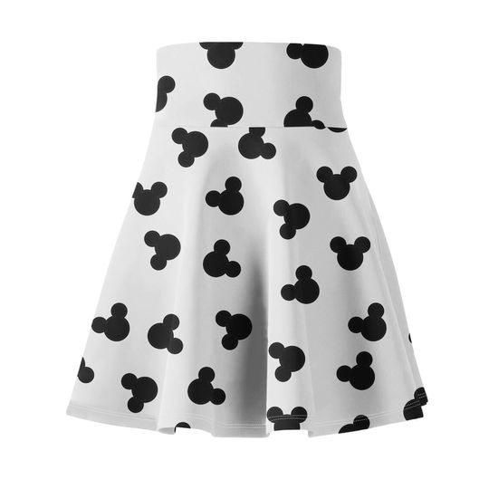 Mouse Head Women's Skater Skirt | 4" wide high-rise elastic waistband | Women Summer Skater Skirt | Beaching Outfit