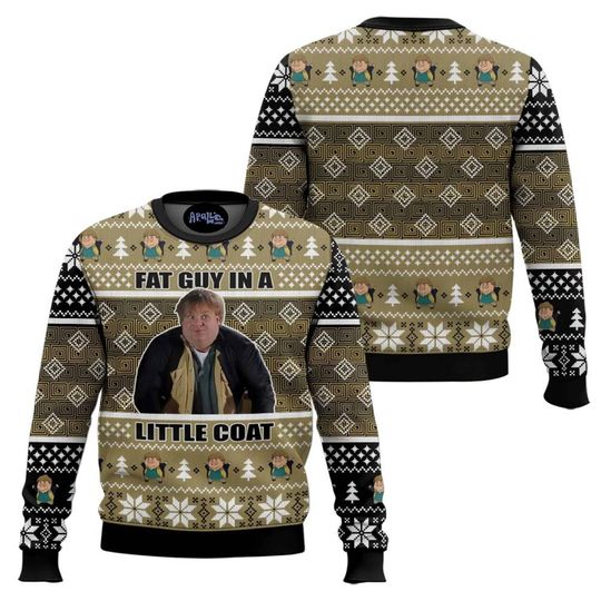 Discover Chris Farley Fat Guy In A Little Coat Funny Ugly Christmas Sweater