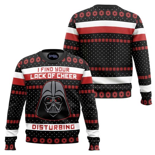 Discover Cheer Darth Vader I Find Your Lack Of Cheer Disturbing Ugly Christmas Sweater