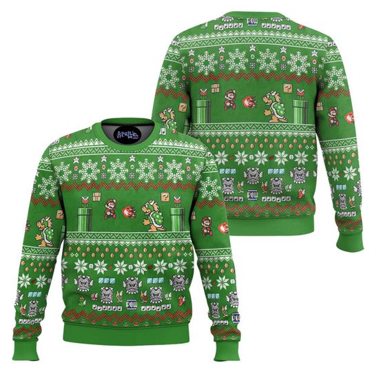Super Mario Ugly Christmas Sweater, Super Mario Bros Lovers Sweatshirt