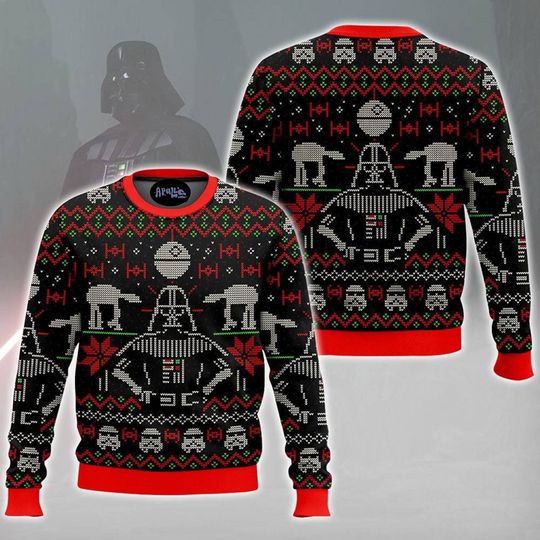 Discover Darth Vader Starwars Ugly Sweater, Starwars Christmas Sweatshirt, Darth Vader Xmas Shirt, Galaxy's Edge Gift, Christmas Gift For Him