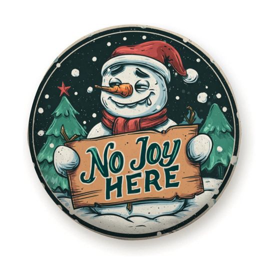 Discover Funny Snowman Christmas Spare Tire Cover  No Joy Here | Fits Jeep Wrangler, SUV & Camper | Backup Camera Option