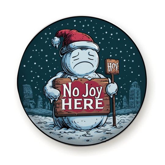 Discover Christmas Spare Tire Cover  No Joy Here Sad Snowman | Jep Wrangler, SUV & Camper Tire Cover | Holiday Gag Gift | Backup Camera Option