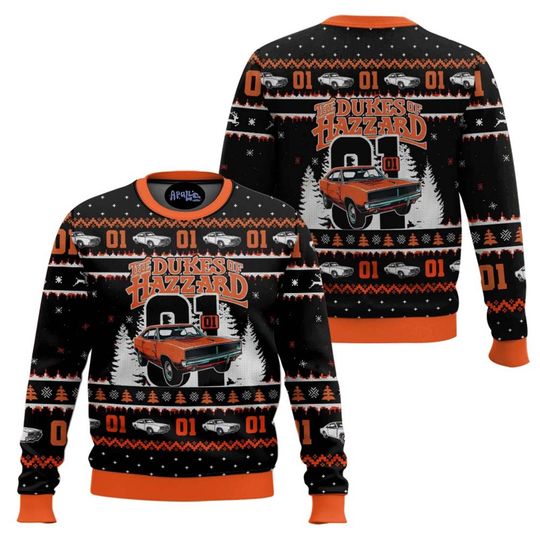 Discover Duke of Hazzard Ugly Christmas Sweater, Funny Retro TV Show Holiday Pullover
